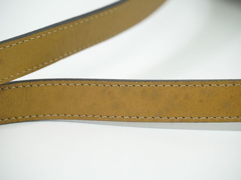 Authentic Christian DIOR Honeycomb Pattern Shoulder Bag Pochette PVC Beige Bag