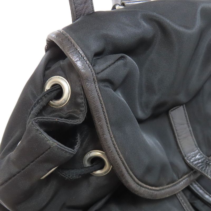 Prada Logo Hardware Backpack Daypack Nylon Women