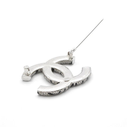 Chanel Brooch Corsage Silver Coco Mark Star Rhinestone