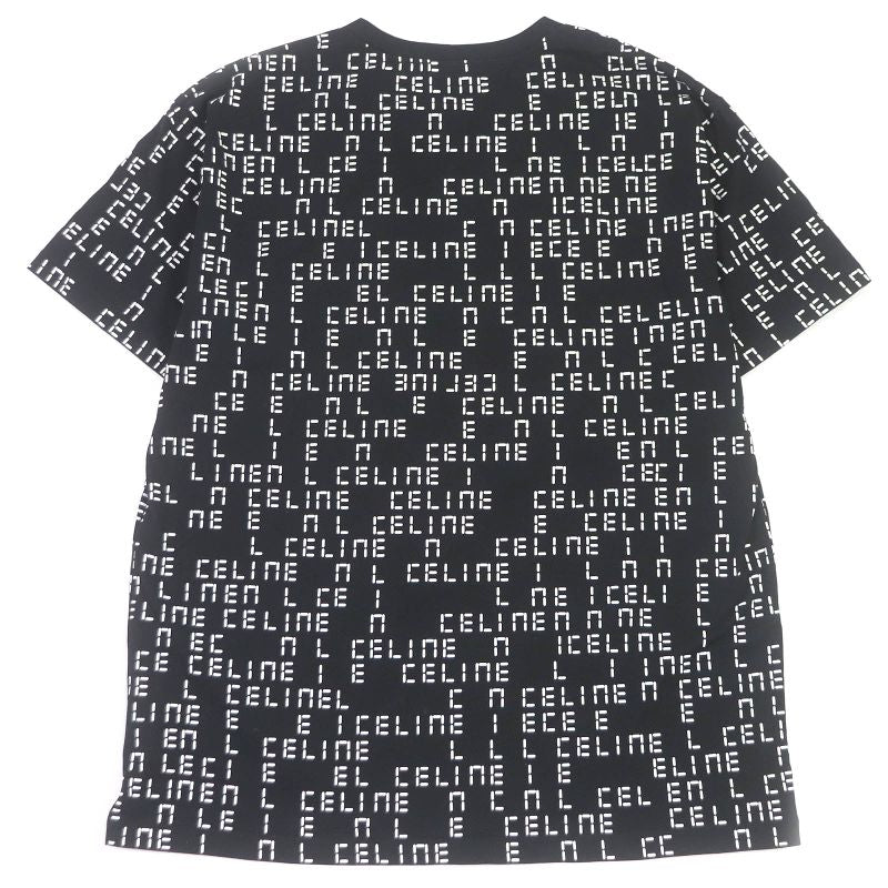 Celine 22AW 2x651637o Cotton Digital Logo Print Crew Neck Loose Short Sleeve