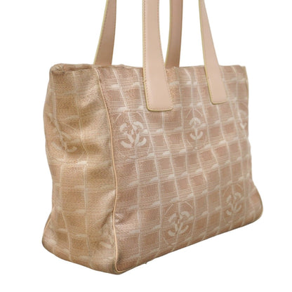 Chanel Tote New Travel Nylon Beige Champagne Gold — view 2