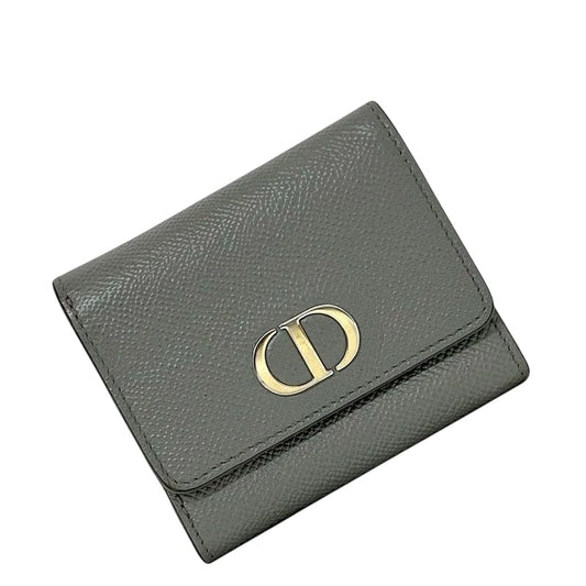 Christian Dior Trifold Wallet Grey 30 Montaigne
