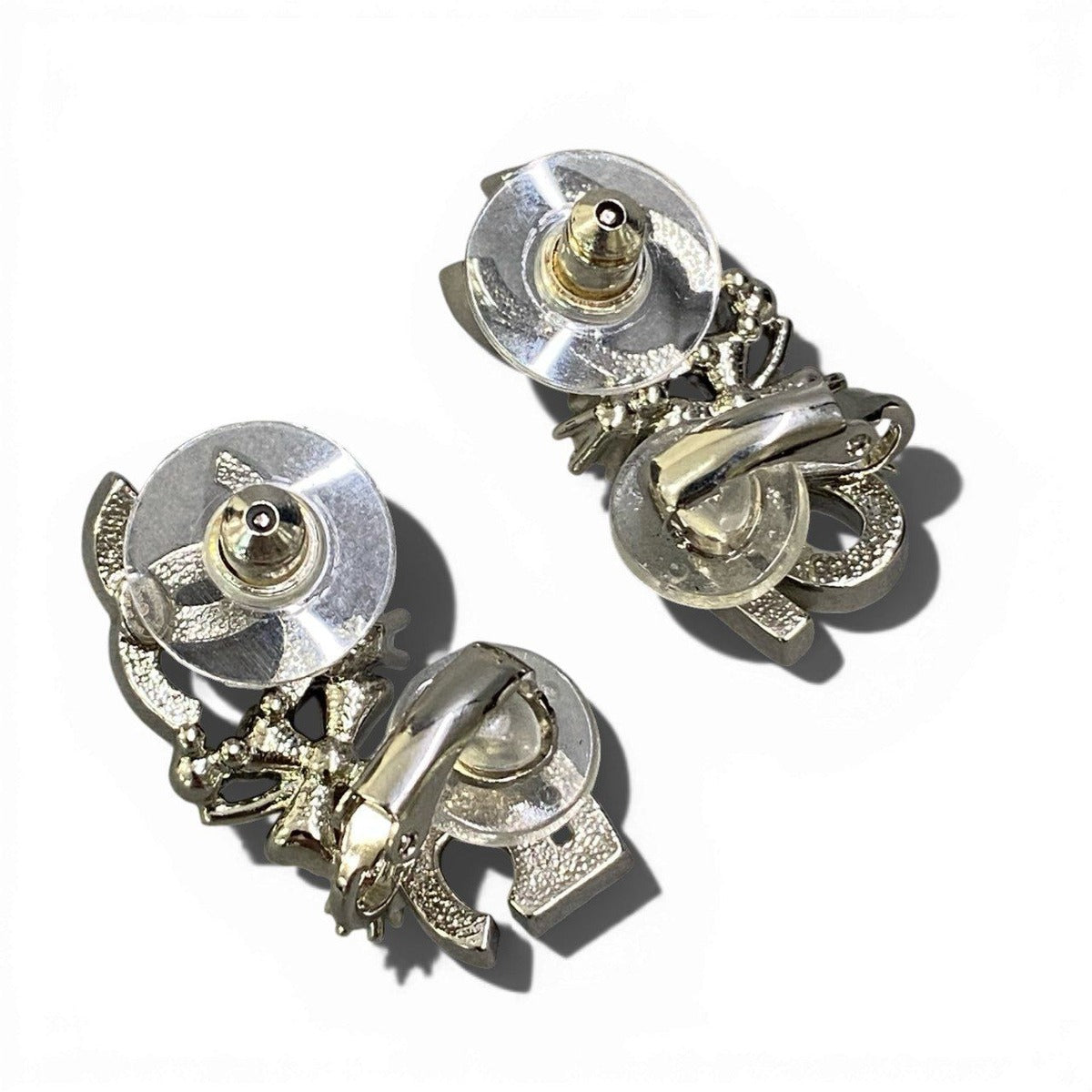 Chanel C4 No5 CC Logo Rhinestone Earrings — view 4