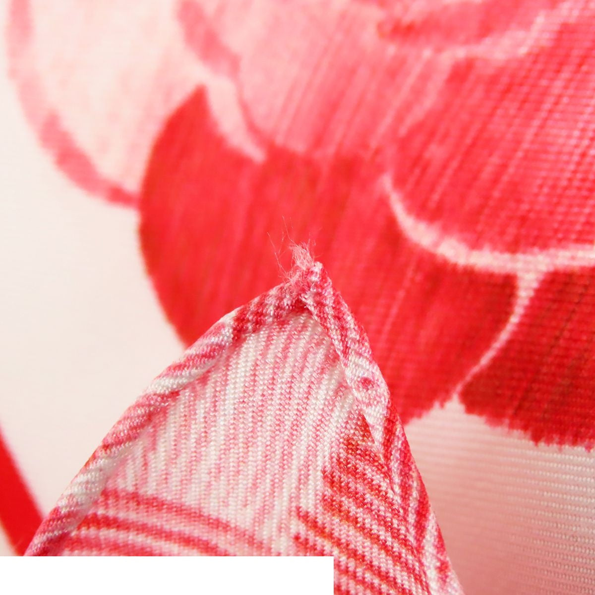Chanel Camellia Scarf White Red Silk — view 5