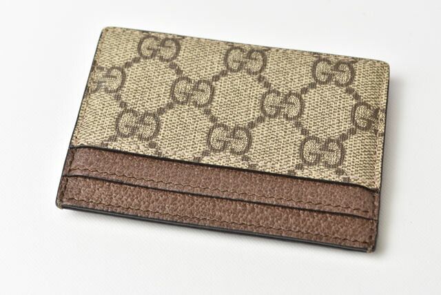 Gucci Card Case Business Card Holder Gucci Beige Brown 5523159 96iwg 8745