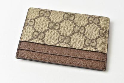 Gucci Card Case Business Card Holder Gucci Beige Brown 5523159 96iwg 8745
