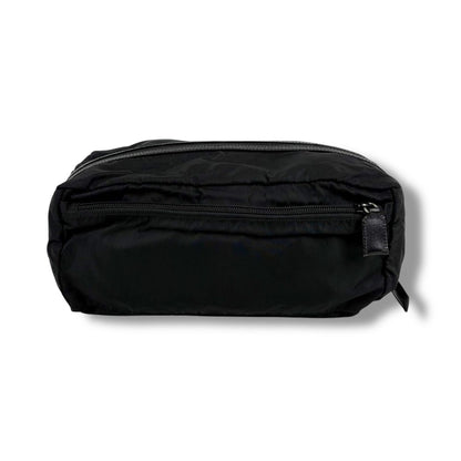 Prada Triangle Logo Clutch Multi Pouch Tessuto Nylon Black Nero — view 2