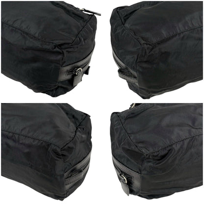 Prada Triangle Logo Clutch Multi Pouch Tessuto Nylon Black Nero — view 5