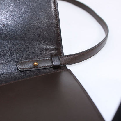 Hermes 2WAY Havana Clutch Bag Box Calf Brown Shoulder Bag Gold