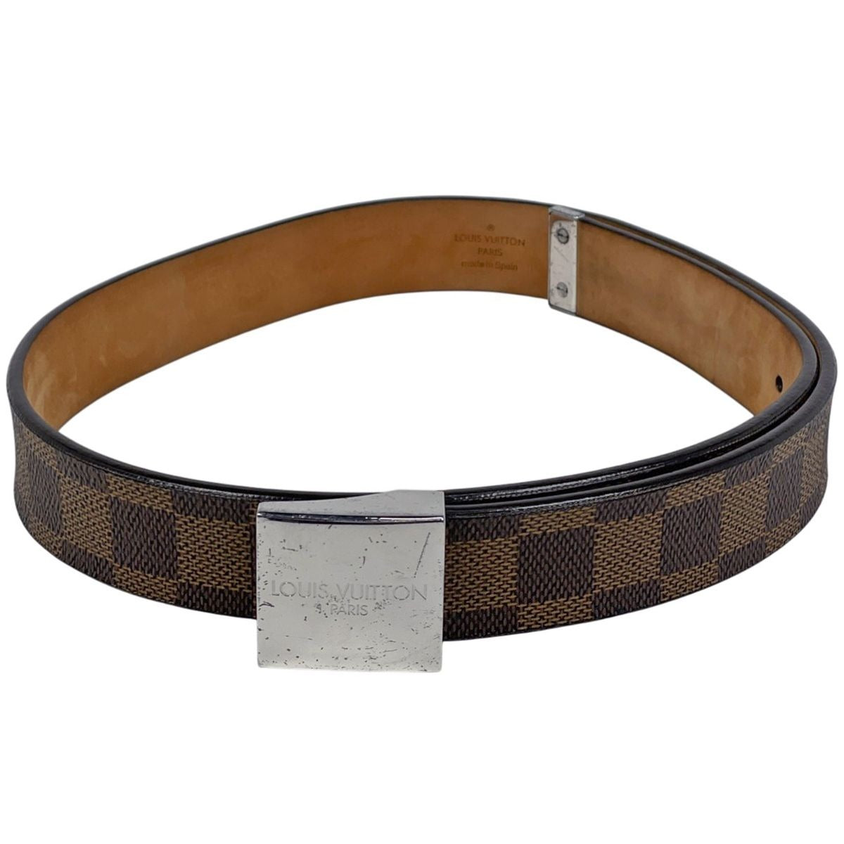 Louis Vuitton Ceinture Carre Logo Belt Damier Brown