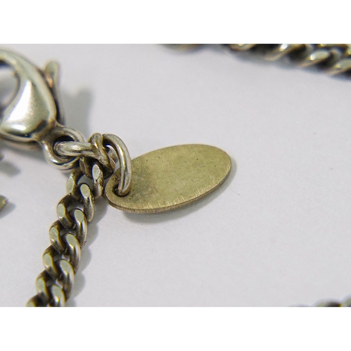 Chanel CC Logo Reversible Necklace Pendant Metal Silver Black White — view 7