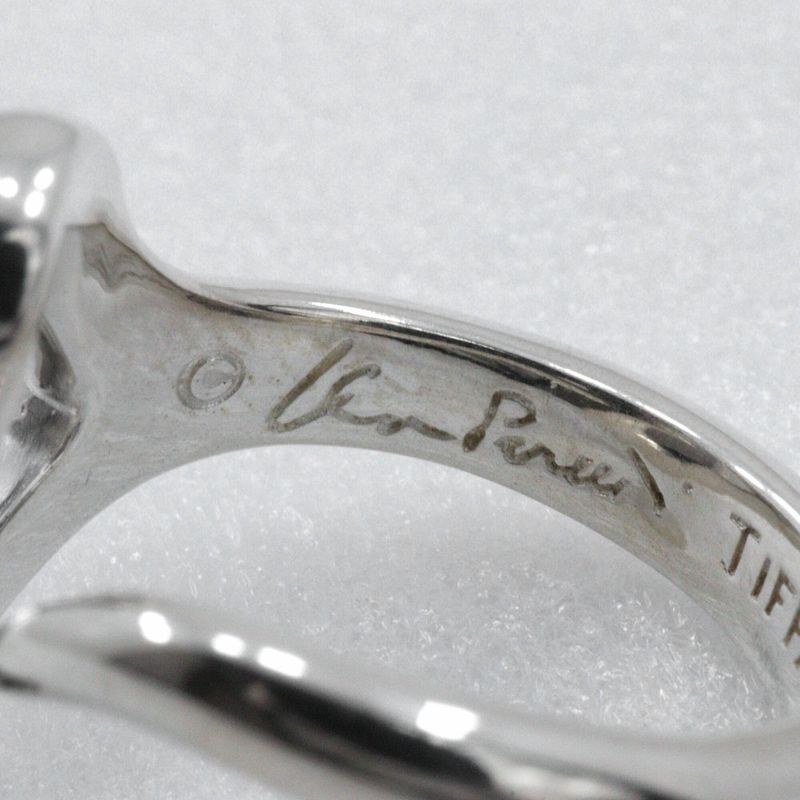 Tiffany & Co Open Heart Elsa Peretti Silver 925 Size 9 Ladies 4.7g Ring