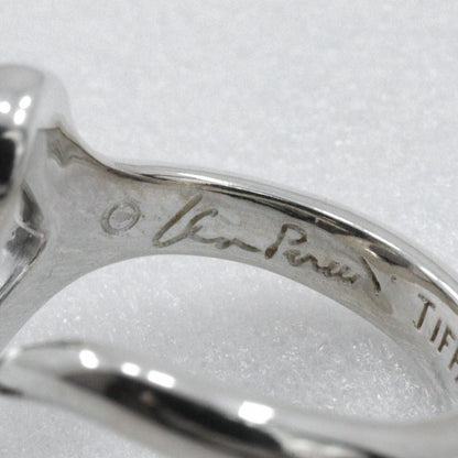 Tiffany & Co Open Heart Elsa Peretti Silver 925 Size 9 Ladies 4.7g Ring
