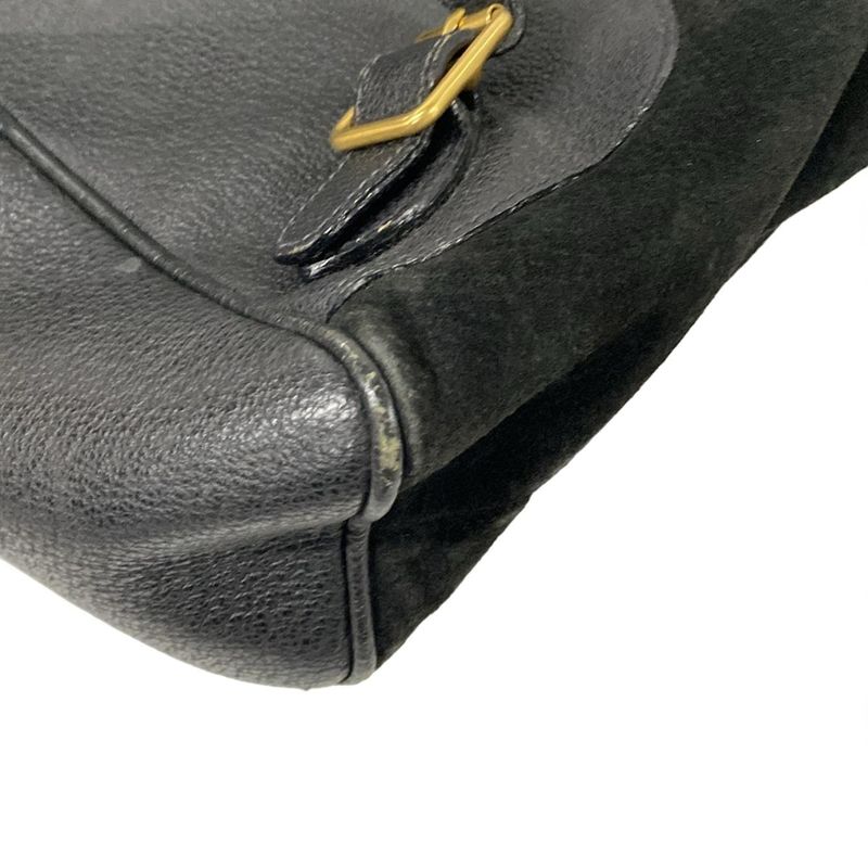 Gucci Backpack Sac Bamboo 32058 Black Leather