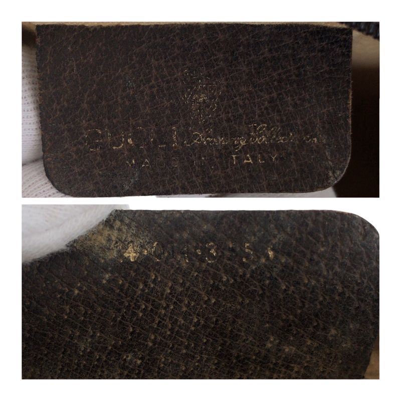 Gucci Vintage Sherry Line Old Gucci Beige Gold Hardware GG Supreme Canvas/leathe