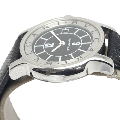 Bulgari Bvlgari Solo Tempo St29s Ladies Quartz Black Dial *external Belt