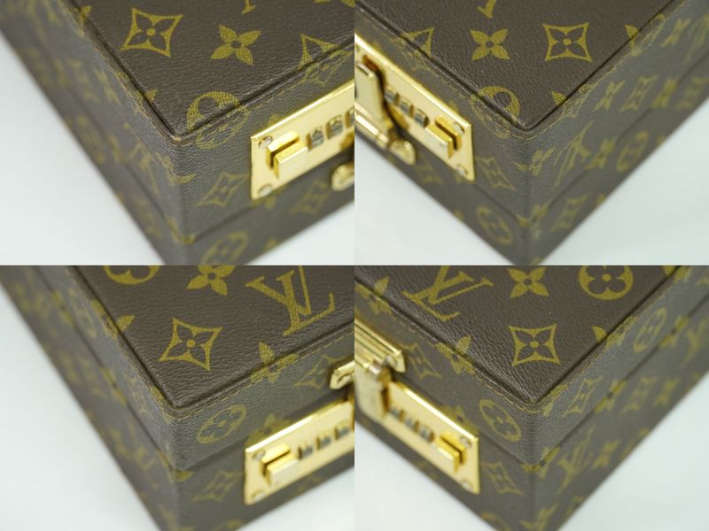 Authentic Louis Vuitton LV Crusher Monogram Attache Case Handbag Brown M53124