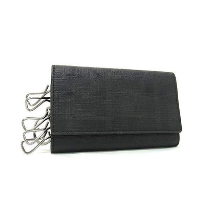 Fendi Key Case Zucca 8 Ap079 Black Leather