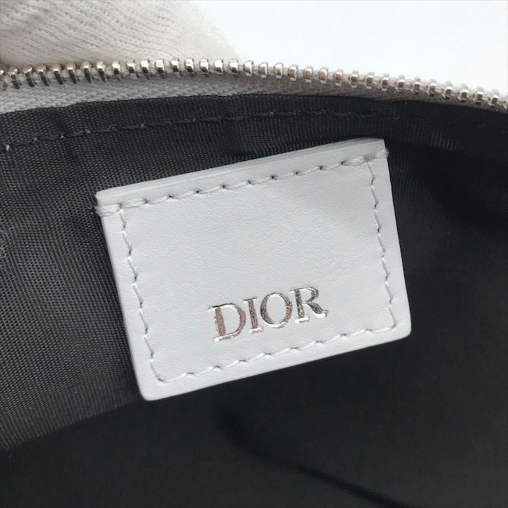 Dior Rope Strap Canvas Clutch Gray