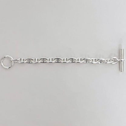 Hermes Bracelet Chaine D'ancre MM 14 Frames Silver Excellent Condition Ag