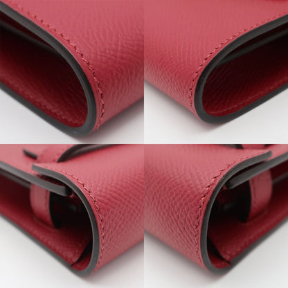 Hermes Kelly To-go- U Engraved Long Wallet Pouch Epson Bold- Gold