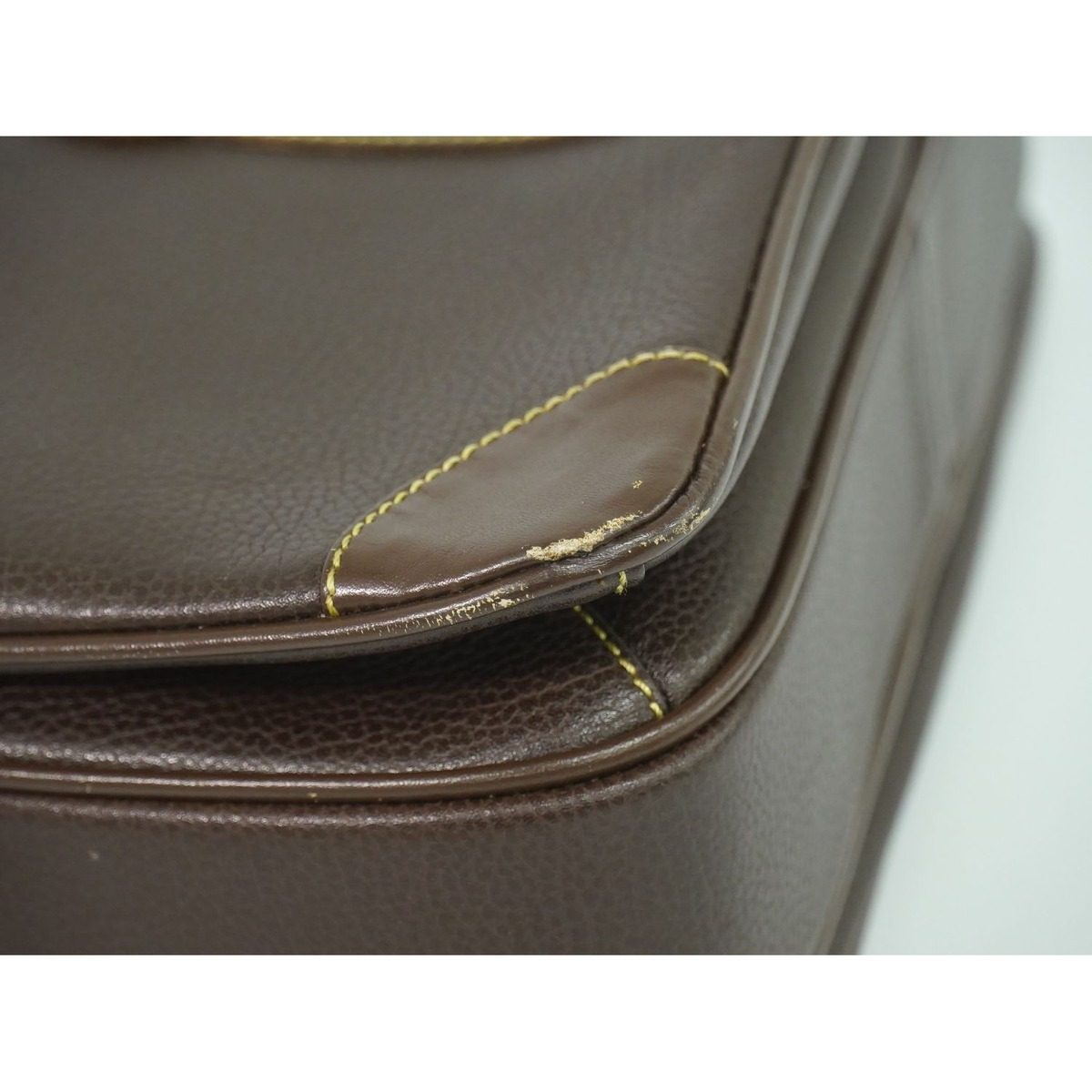 Gucci Vintage Shoulder Bag Pochette Leather Brown — view 7