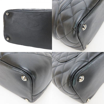 Chanel Tote Bag A25167 Cambon Line Medium Leather Black Silver Hardware 8 Unit