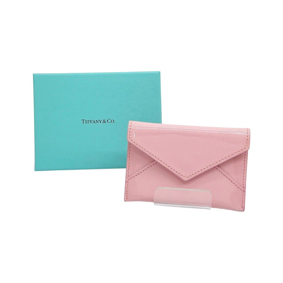 Tiffany & Co Tiffany Card Case Light Pink Enamel with Box Light Pink