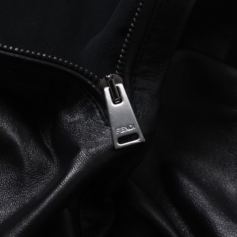 Fendi Dress Size 38 Sheepskin Lamb Leather Bare Top Dress Made In Italy