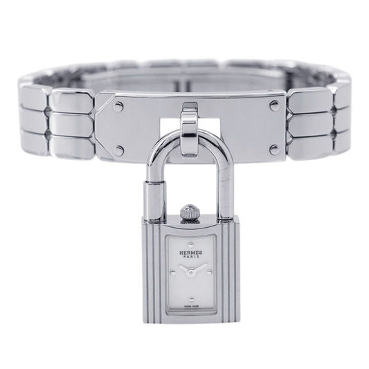 Hermes Kelly Watch Spark Ring White Lacquer Dial