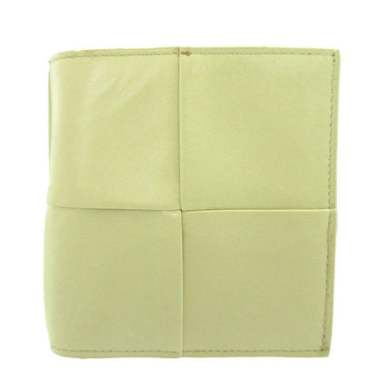 Bottega Veneta Maxi Intrecciato IC Chip Leather Yellow Bifold Wallet