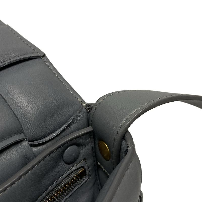 Bottega Veneta Shoulder Bag Padded Cassette 591970 Gray Lambskin