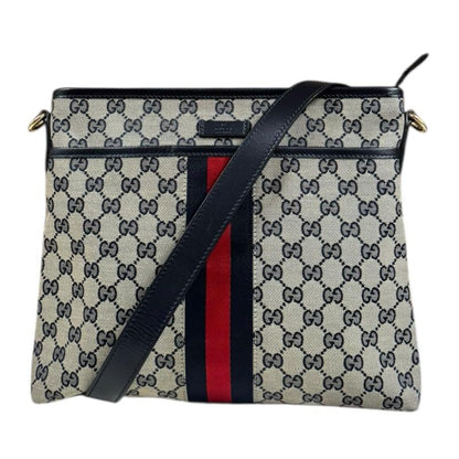 Gucci Sherry Shoulder Bag GG Canvas 388926 Navy Ladies Gucci  Gucci