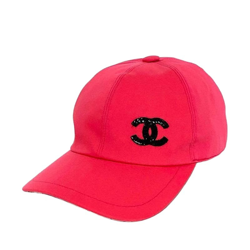 Chanel Cap Pink Coco Mark Hat 100% Cotton
