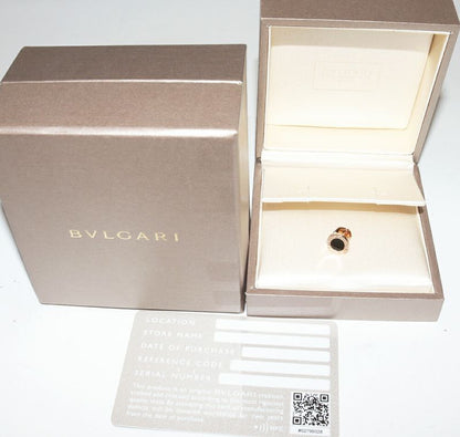 Bulgari Earrings 18K Pink Gold Onyx Bulgari Single Earrings Only One Side 354730