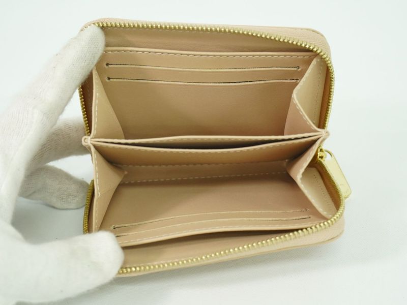 Authentic Louis Vuitton LV Zippy Coin Purse Vernis Leather Coin Case Rose