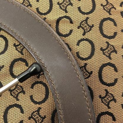 Celine - Macadam Pattern Circle Handle Canvas Handbag - Brown - Women
