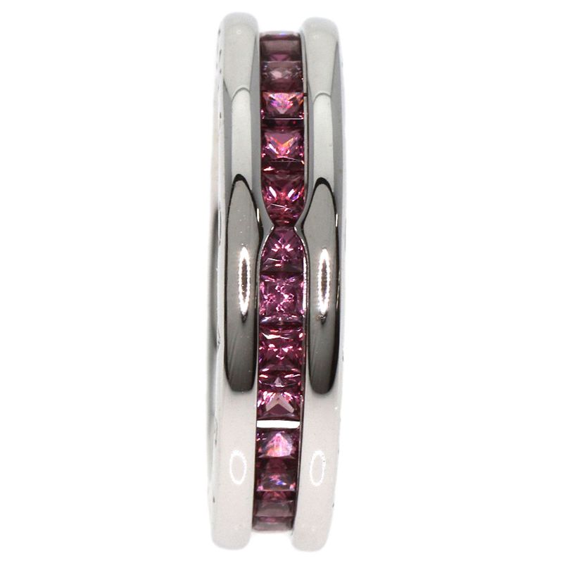 Bvlgari Bulgari B-zero1 1 Band Garnet #48 Ring 18K White Gold Ladies