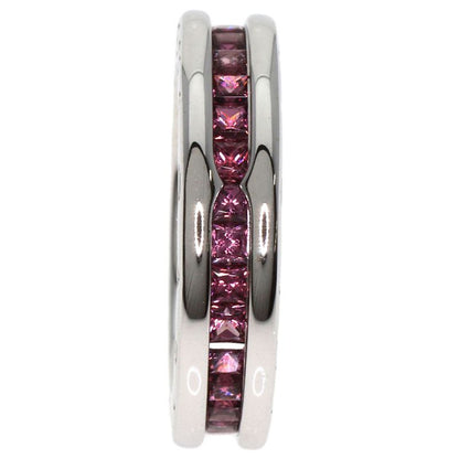 Bvlgari Bulgari B-zero1 1 Band Garnet #48 Ring 18K White Gold Ladies