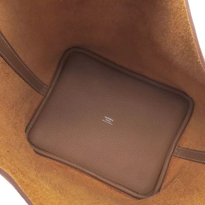 Hermes Handbag Picotin Lock MM Taurillon Clemence Gold Silver Hardware Never