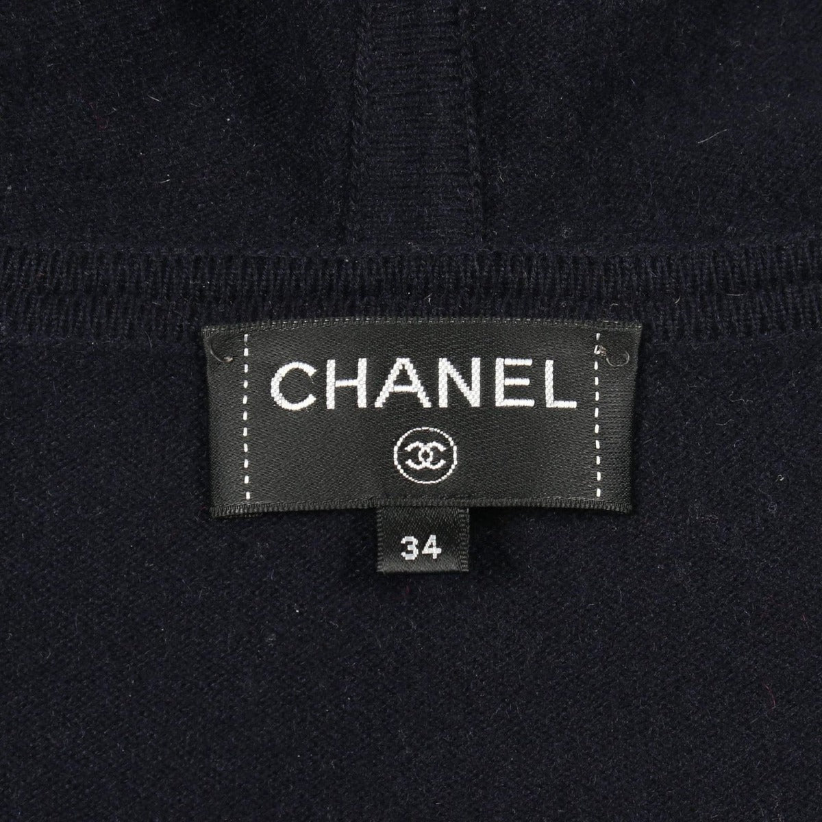 Chanel Hoodie CC Logo Knit Cashmere Zip Up — view 3