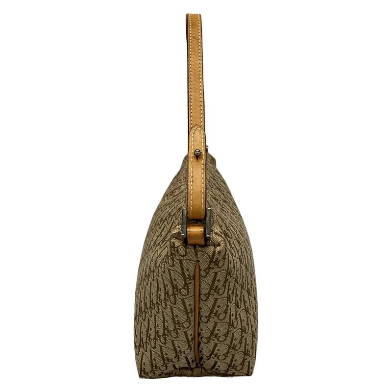 Dior/christian Dior Handbag Trotter Beige And Brown Mini Bag Leather