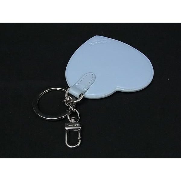 Tiffany & Co. Return to Heart Leather Key Ring Charm Light Blue — view 2