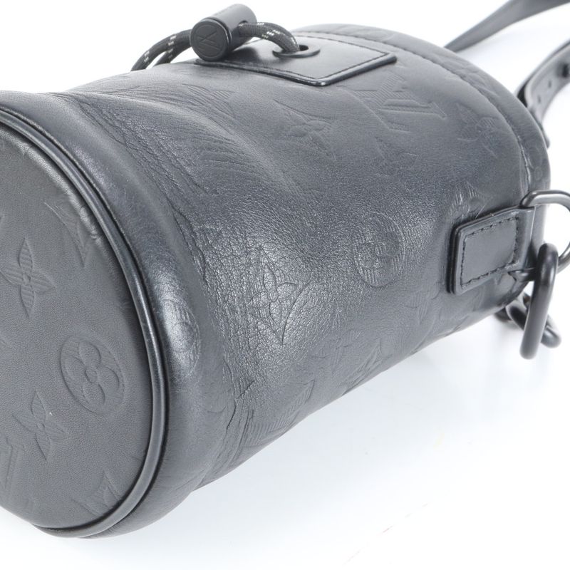 Louis Vuitton Monogram Shadow Chalk Nano M44628 Leather Shoulder Bag Crossbody