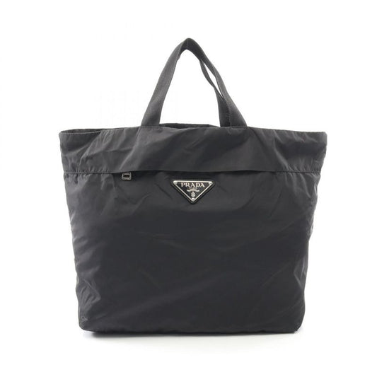 Prada Tote Bag Black Nylon Triangle Logo
