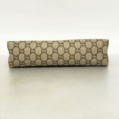 Gucci Clutch Bag GG Supreme Old Gucci PVC Brown Gold Hardware Women