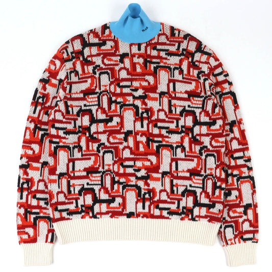 Prada Virgin Wool Cashmere All Over Pattern High