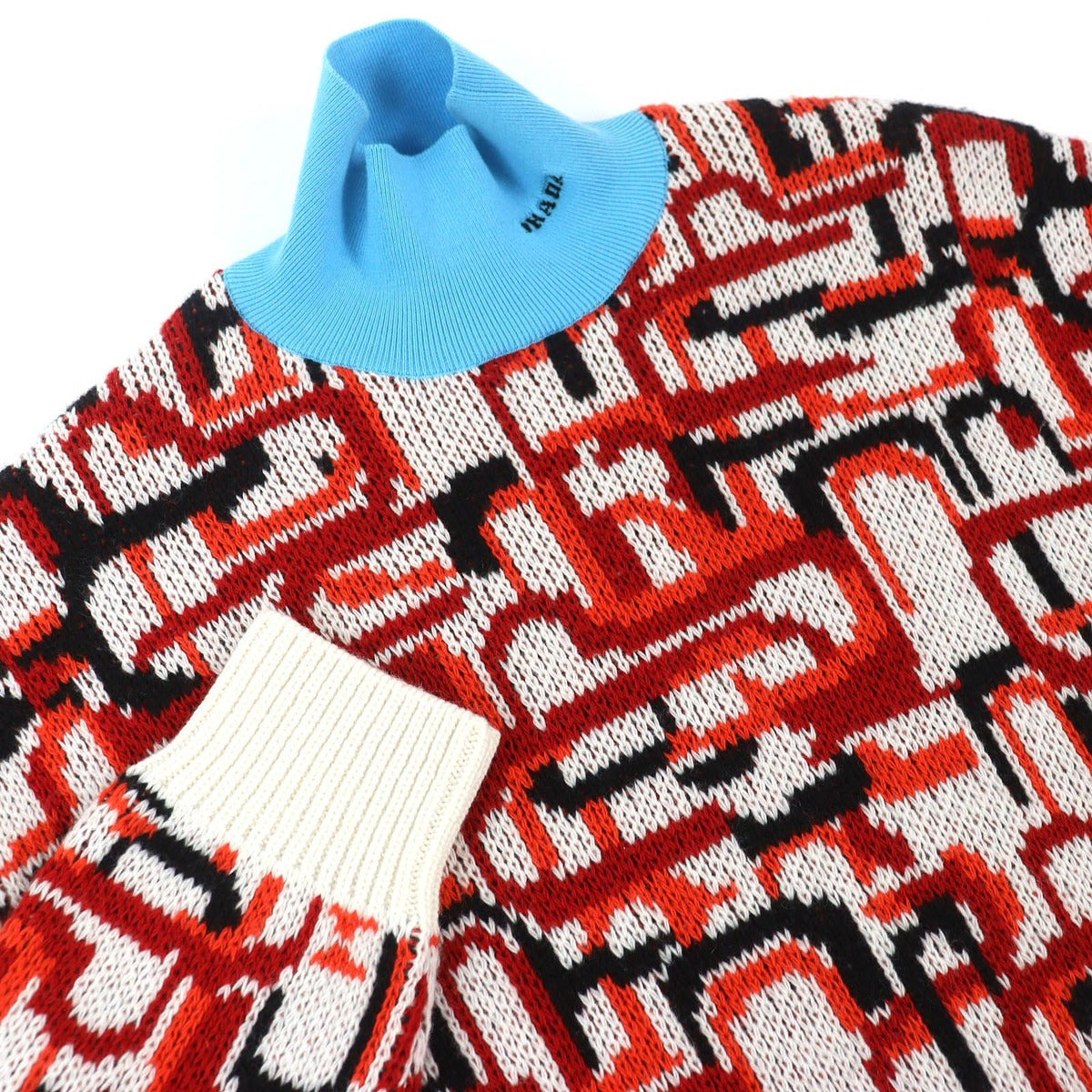 Prada Virgin Wool Cashmere All Over Pattern High — view 3