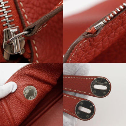 Hermes Lindy 34 2WAY Shoulder Togo Sanguine Orange/silver Hardware □O Ladies