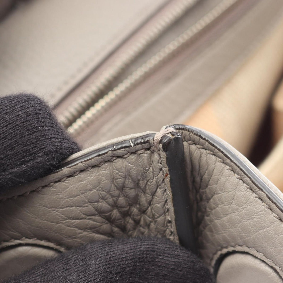 Gucci Handbag Bamboo Daily Gray Leather 2-Way Hand — view 7